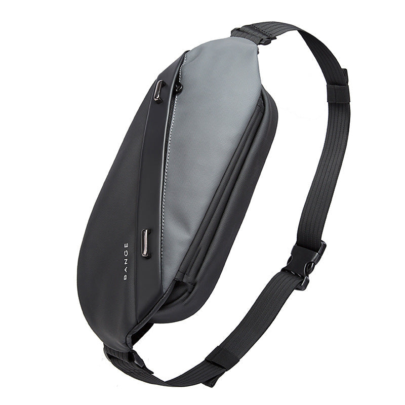 Men's Casual Waterproof Waist Bag with Multiple Pockets