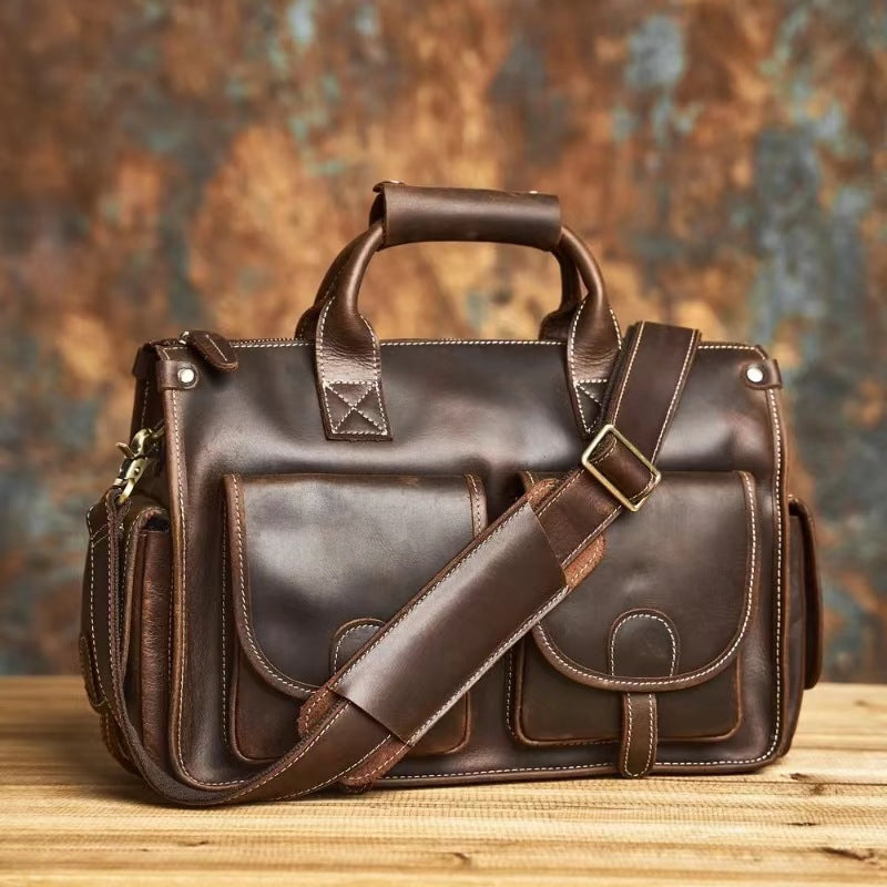 Handmade Top-layer Cowhide Vintage Messenger Bag