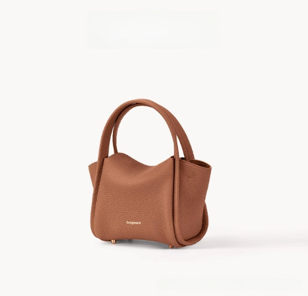 Songmont Mini Genuine Leather Bucket Bag