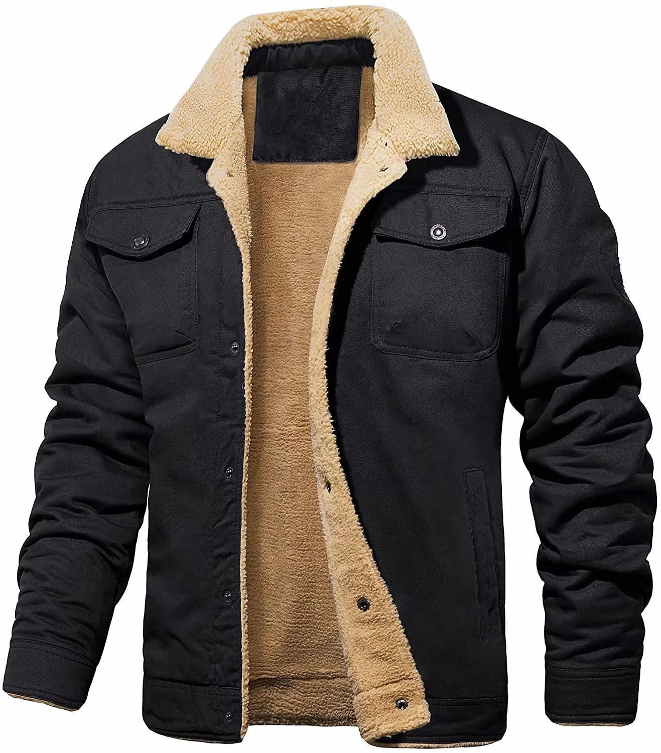 Men's Fleece-Lined Casual Workwear Jacket