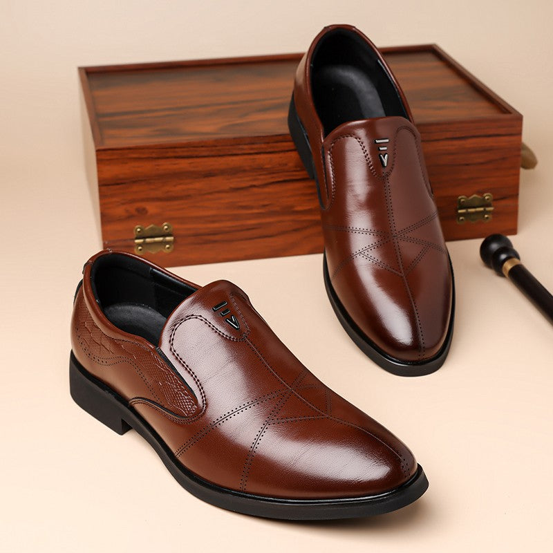 Business man's leather shoes