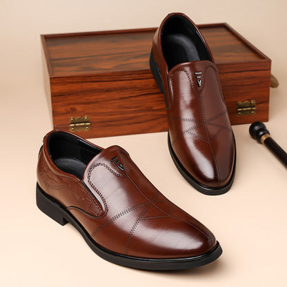 Business man's leather shoes