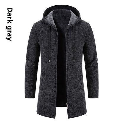 Men's Mid-Length Knit Jacket