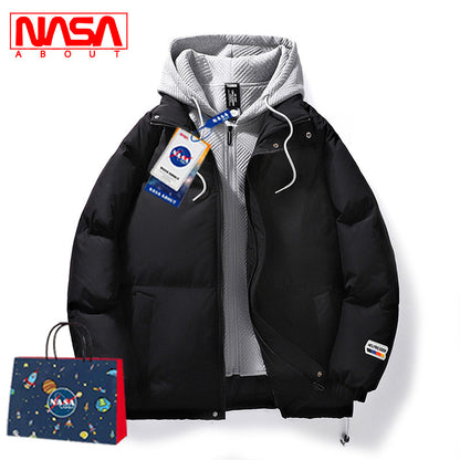 Men's Loose Hooded Cotton-padded Jacket