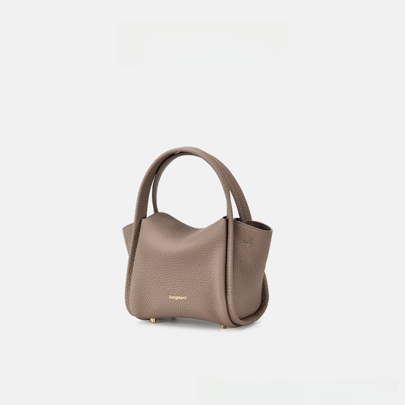 Songmont Mini Genuine Leather Bucket Bag