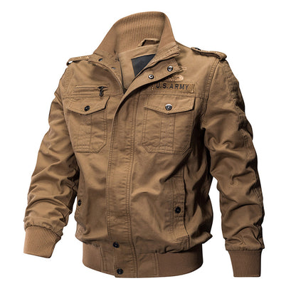 Men's Fleece-Lined Military Style Jacket