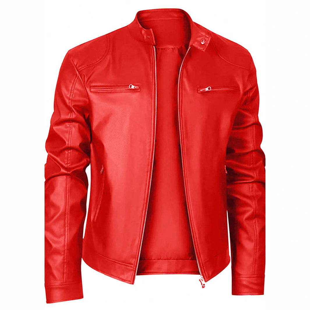 Men's Winter Business PU Leather Jacket