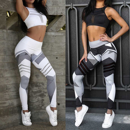 High Waist Digital Print Yoga Leggings