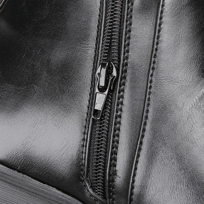 Classic Men's Chelsea Boots with Wooden Heel