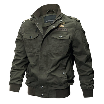 Men's Fleece-Lined Military Style Jacket
