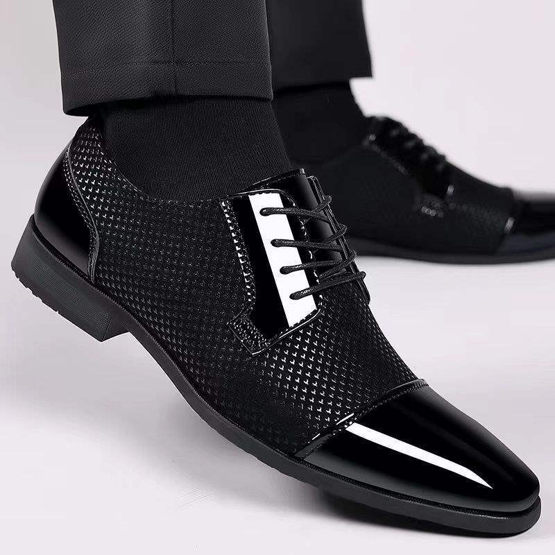 Men's Breathable Leather Shoes for Business and Casual