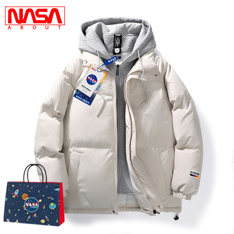 Men's Loose Hooded Cotton-padded Jacket