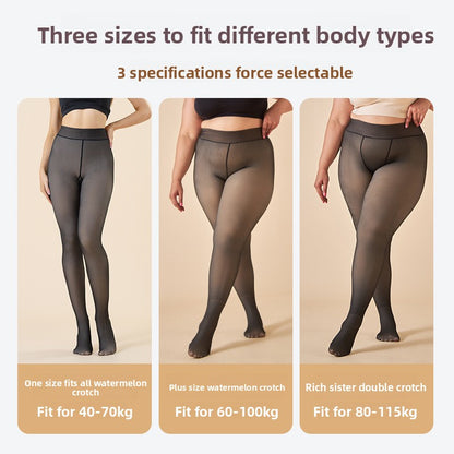 Plus-size fleece-lined leggings