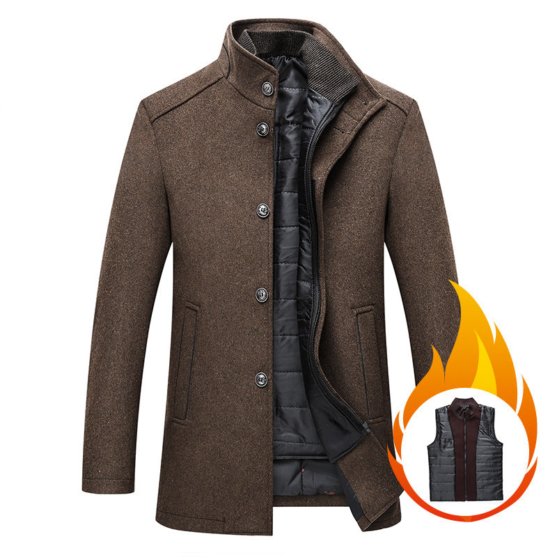 Solid-color casual men's jacket