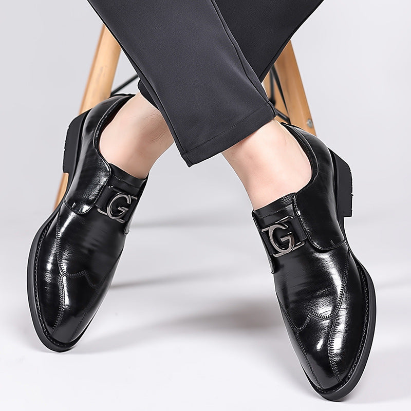 Formal leather shoes, British casual shoes for men