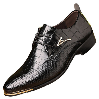 Men's Formal Leather Shoes Business Casual Lace-up Low-top