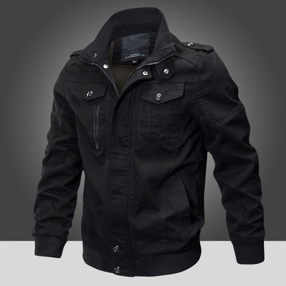 Men's Fleece-Lined Military Style Jacket