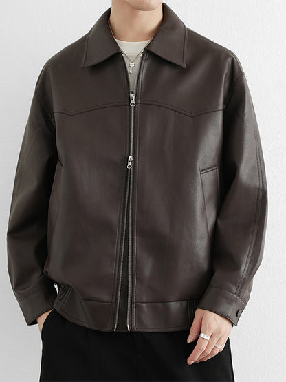 PU leather jacket