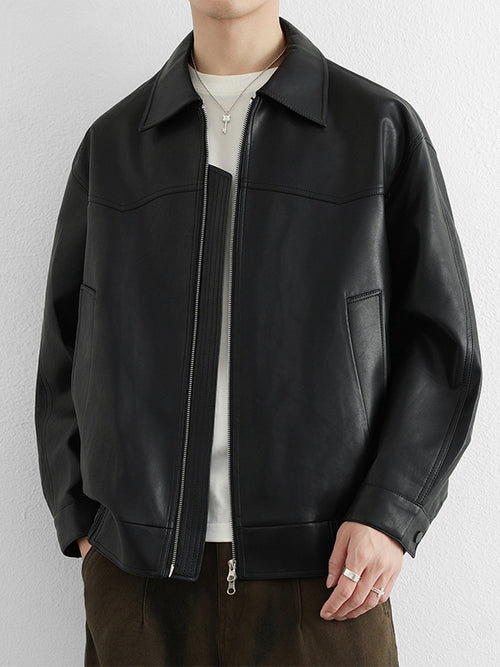 PU leather jacket