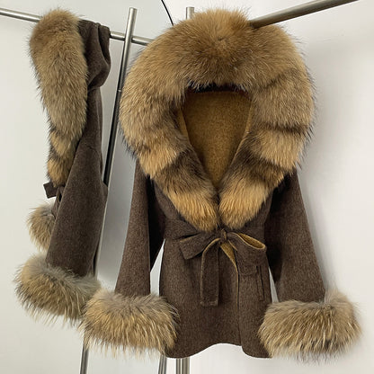 Double-Sided Wool Coat Women's Woolen Jacket