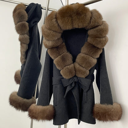 Double-Sided Wool Coat Women's Woolen Jacket