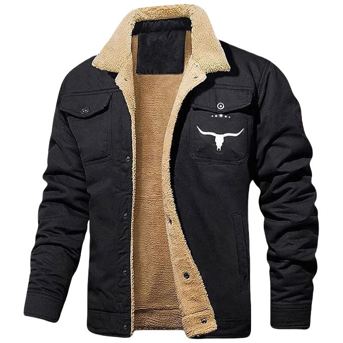 Men's Fleece-Lined Casual Workwear Jacket