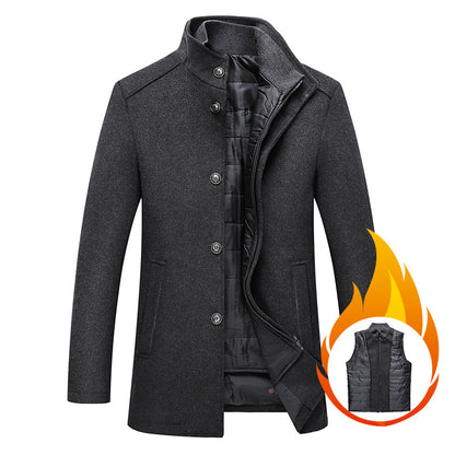 Solid-color casual men's jacket