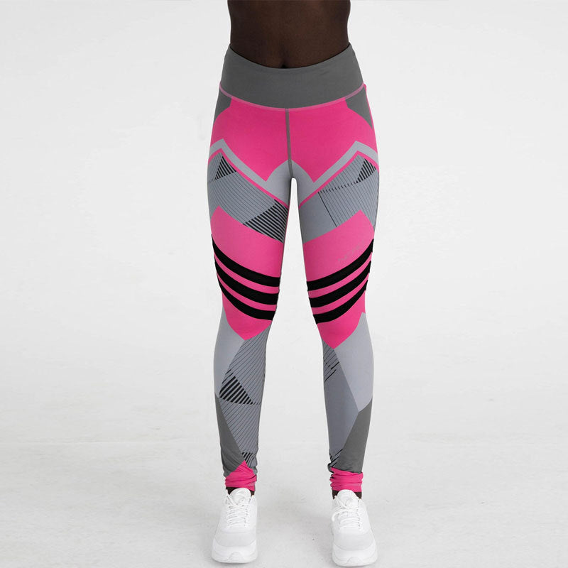 High Waist Digital Print Yoga Leggings