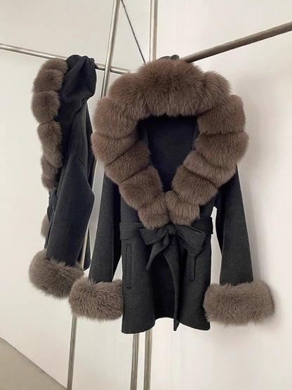 Double-Sided Wool Coat Women's Woolen Jacket