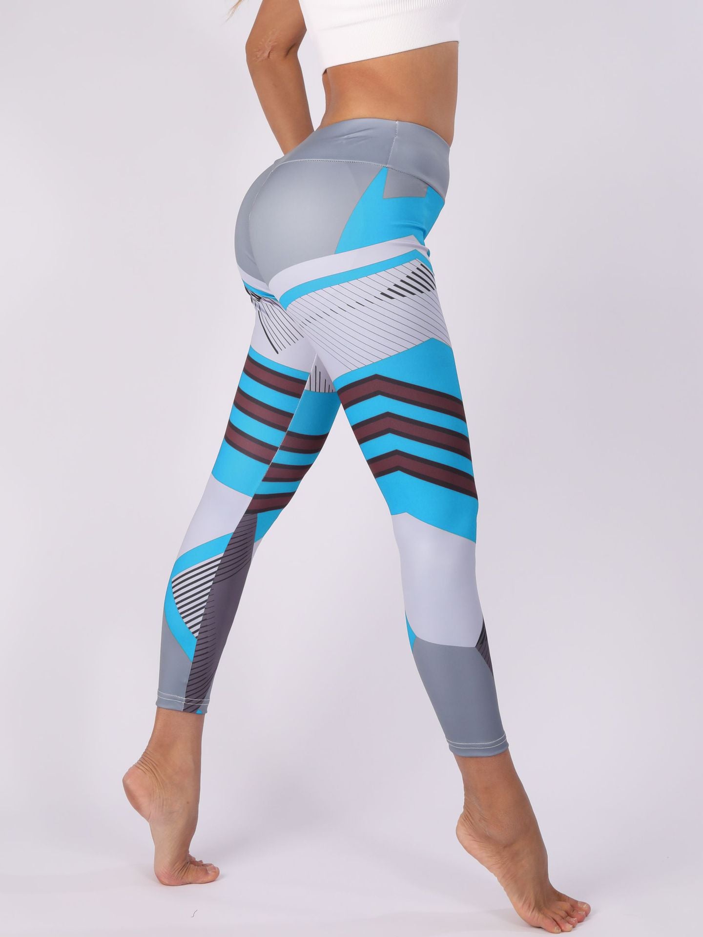High Waist Digital Print Yoga Leggings