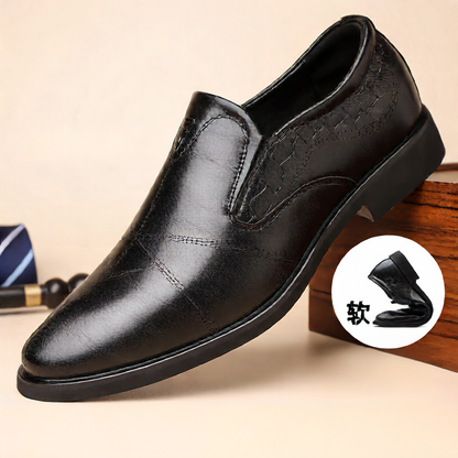 Business man's leather shoes
