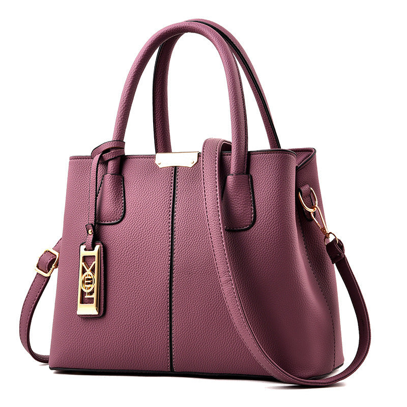 Simple PU Leather Women Shoulder Bag