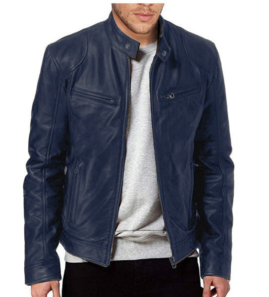 Men's Winter Business PU Leather Jacket