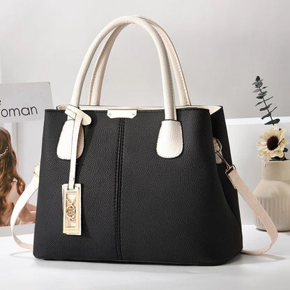 Simple PU Leather Women Shoulder Bag