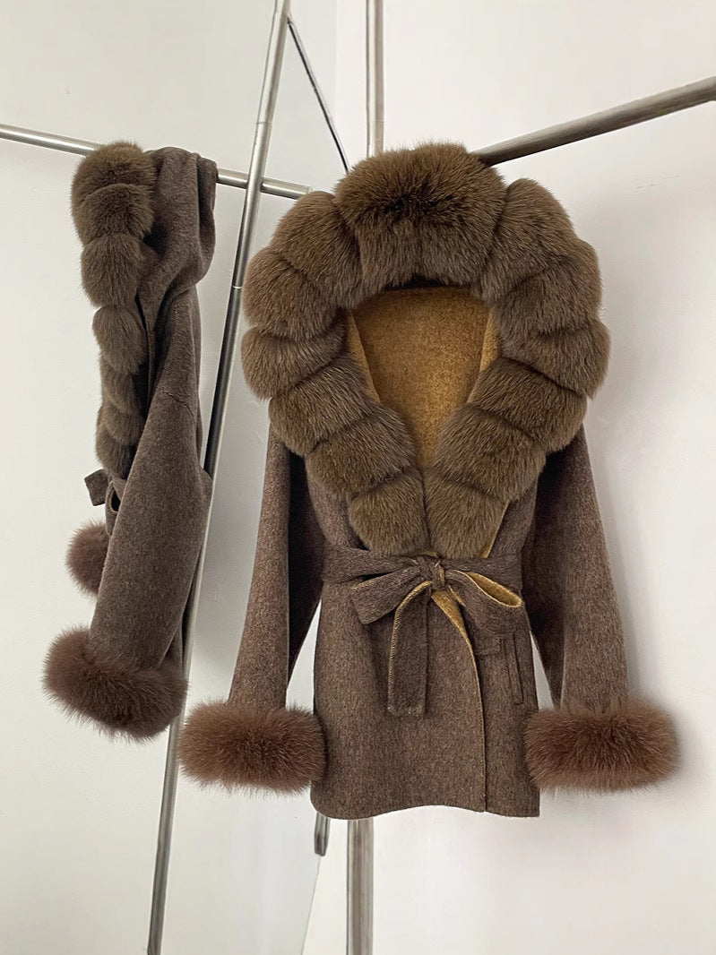 Double-Sided Wool Coat Women's Woolen Jacket