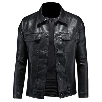 Men's Slim PU Leather Jacket