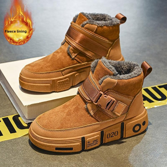 Snow boots and cotton shoes