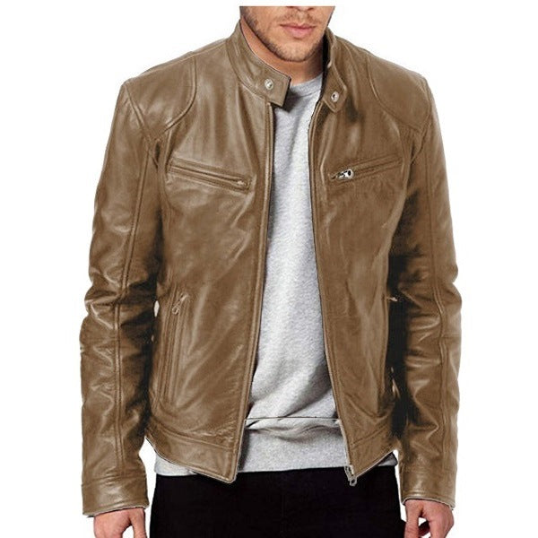 Men's Winter Business PU Leather Jacket