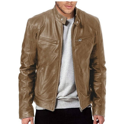 Men's Winter Business PU Leather Jacket