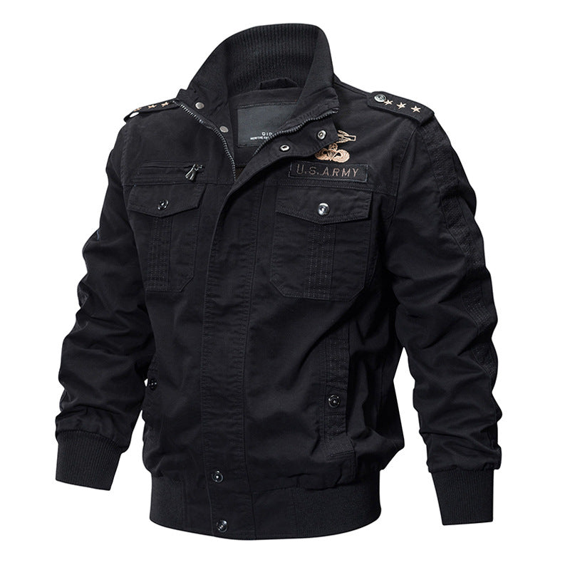 Men's Fleece-Lined Military Style Jacket