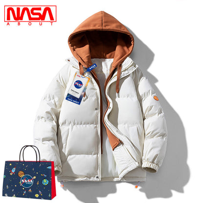 Men's Loose Hooded Cotton-padded Jacket