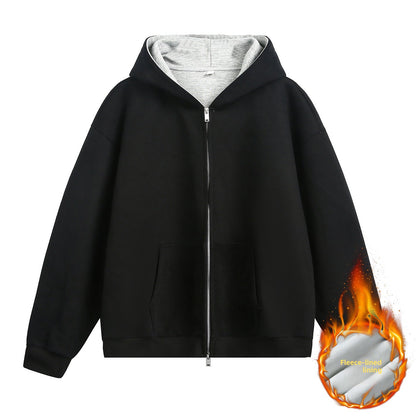 Hooded Sweatshirt Men's Loose Cardigan Jacket
