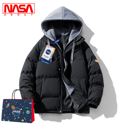 Men's Loose Hooded Cotton-padded Jacket