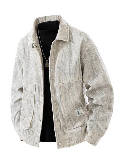 Mens Corduroy Jacket with Dyeing Design