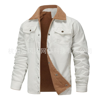 Men's Fleece-Lined Casual Workwear Jacket