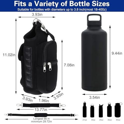 Magnetic Insulated Water Bottle Holder Bag