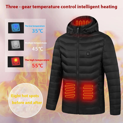 USB Electric Heating Winter Jacket for Men and Women