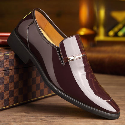 Inner Heightening Leather Shoes