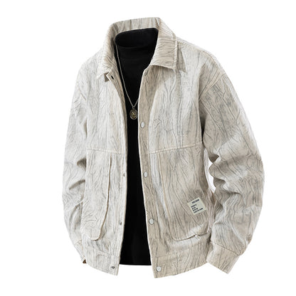 Mens Corduroy Jacket with Dyeing Design