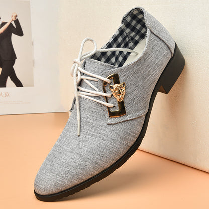 Men's Breathable High Top Leather Shoes for Business and Casual Wear